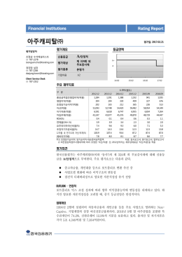 아주캐피탈 - 한국신용평가
