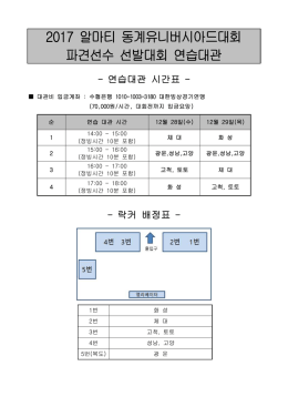 2017 알마티 동계유니버시아드대회 파견선수 선발대회 연습