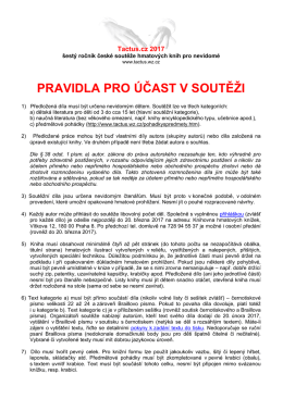 Pravidla Tactus.cz 2017