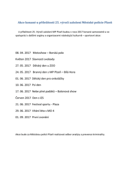 Akce konané u příležitosti 25. výročí založení MP Plzeň