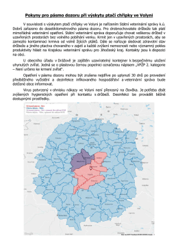Pokyny pro pásm dozoru - ptačí chřipka ve Volyni