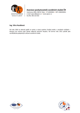 Ing. Věra Hus&aacute;kov&aacute;