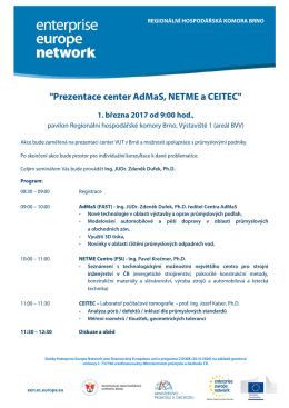 podrobný program a možnosti registrace pro