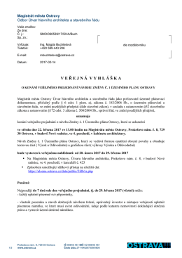 VE Ř EJN Á VYHL Á Š KA