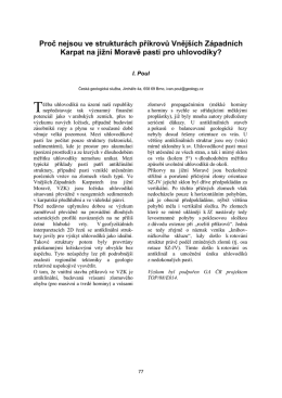 Proč nejsou ve strukturách příkrovů Vnějších Západních Karpat na