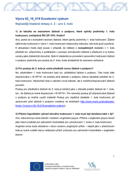 Výzva 02_16_019 Excelentní výzkum