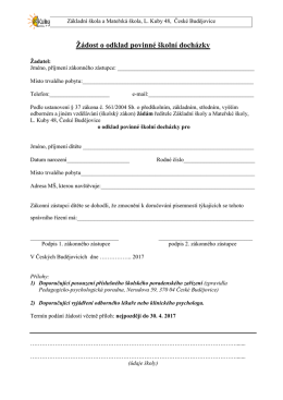 Žádost o odklad