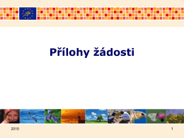 Přílohy žádosti