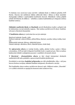 Pobočka ZUŠ Stachy - Základní škola Zdíkov