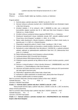 Z&aacute;pis rady č. 40 ze dne 15. 2. 2017