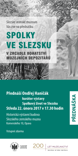 spolky ve slezsku - Slezsk&eacute; zemsk&eacute; muzeum