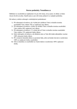 Storno podm&iacute;nky Nenudimse.cz