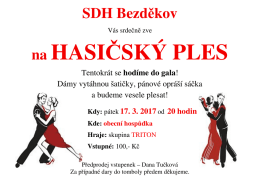Hasičský ples 2017