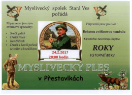 Pozvánka - Myslivecký ples