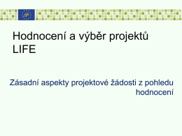 Hodnocení - Program LIFE
