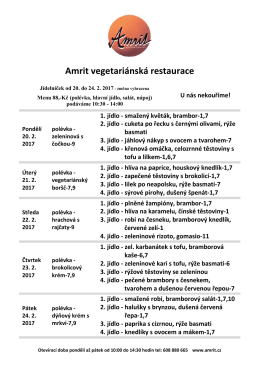Amrit vegetari&aacute;nsk&aacute; restaurace