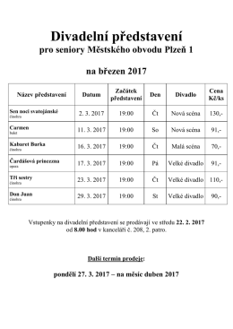 Divadeln&iacute; představen&iacute;