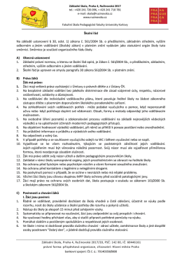 Školní řád platný od 3. 1. 2017