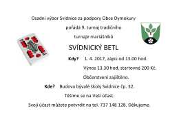 Svídnický betl (1. 4. 2017)