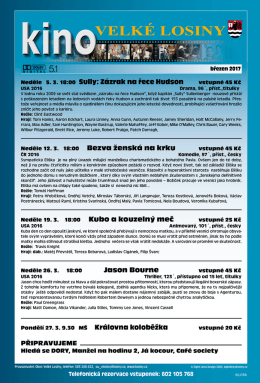 Program Kina Velké Losiny 03/2017