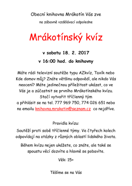 Mrákotínský kvíz