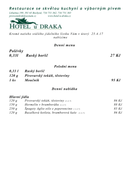 Denn&iacute; menu Pol&eacute;vky 0,33 l Česnečka (1,3,7,9)