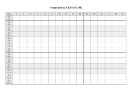 Rozpis ledů na ČERVEN 2017