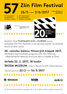 Středa 22. 2. 2017, 18 hodin 20. ročn&iacute;ku Salonu