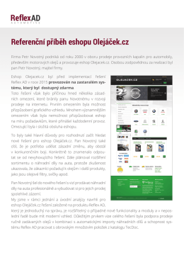 Referenčn&iacute; př&iacute;běh Olejacek.cz v PDF