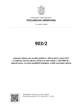 Cel&yacute; sněmovn&iacute; tisk - Poslaneck&aacute; sněmovna