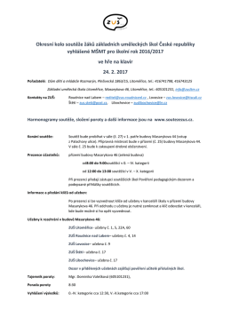 Klavír - Základní umělecká škola Litoměřice