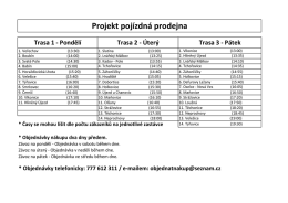 Nový jízdní řád Pojízdné prodejny od pondělí 27.2.2017