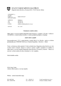 STATUT&Aacute;RN&Iacute; MĚSTO HAV&Iacute;ŘOV