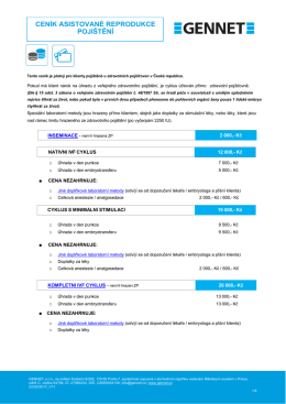 cen&iacute;k asistovan&eacute; reprodukce poji&scaron;těn&iacute;