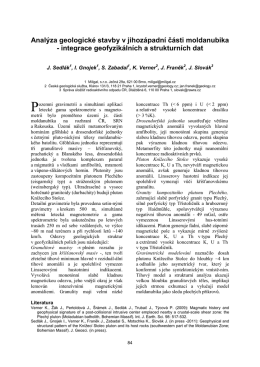 Analýza geologické stavby v jihozápadní části moldanubika