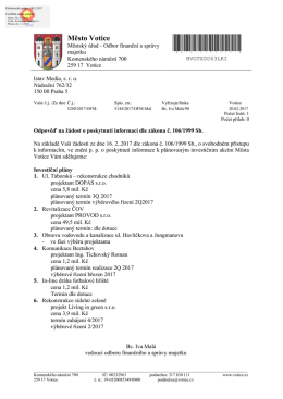 Poskytnutí informace - Istav Media, s. r. o.