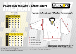 Velikostní tabulka / Sizes chart