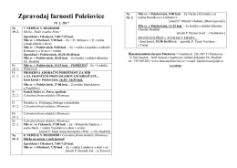 Zpravodaj farnosti Pole&scaron;ovice - Ř&iacute;mskokatolick&aacute; farnost Pole&scaron;ovice