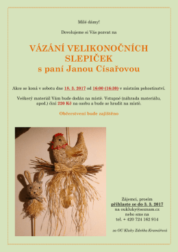 Velikonoční slepičky 2017