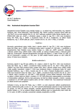 HC DS Česk&eacute; Budějovice - Bohumil Lidral