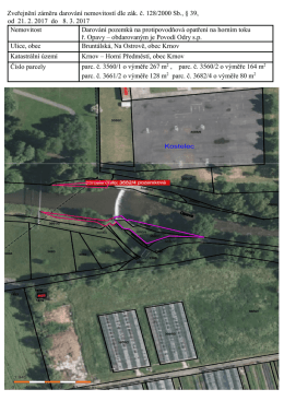 Zveřejněn&iacute; z&aacute;měru darov&aacute;n&iacute; nemovitosti