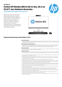 Počítač HP EliteOne 800 G3 All-in