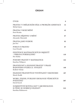 &Uacute;VOD PRAVDA V UMĚLECK&Eacute;M D&Iacute;LE A PROBL&Eacute;M ADEKVACE