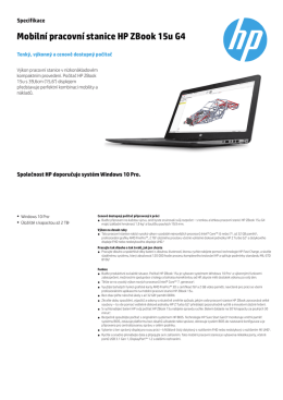 Mobiln&iacute; pracovn&iacute; stanice HP ZBook 15u G4