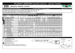 VÝLUKOVÝ JÍZDNÍ ŘÁD (uzavírka Letovice - Letovice