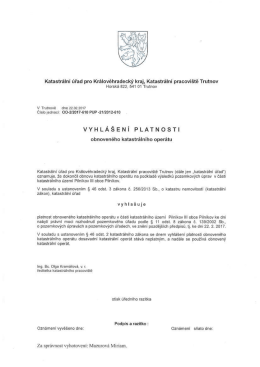 VYHLASENi PLATNoST