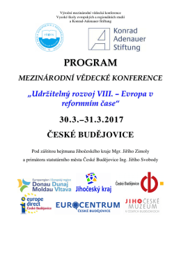 Program Udržitelný rozvoj  - Konrad-Adenauer