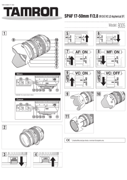 Tamron b005 Instruction Manual Czech 1504