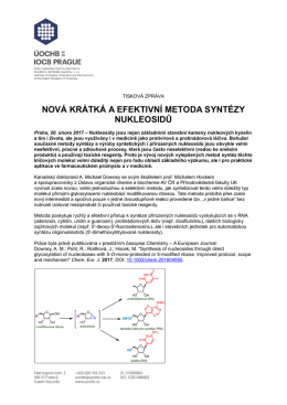 NOVÁ KRÁTKÁ A EFEKTIVNÍ METODA SYNTÉZY NUKLEOSIDŮ