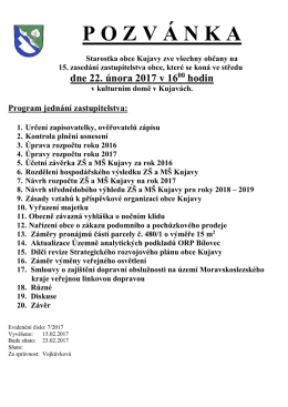 Pozvánka 22.2.2017